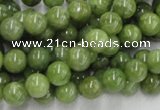CPO02 15.5 inches 8mm round olivine gemstone beads wholesale