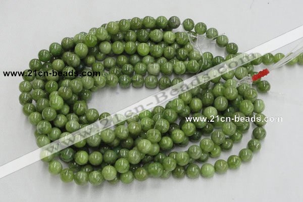 CPO02 15.5 inches 8mm round olivine gemstone beads wholesale