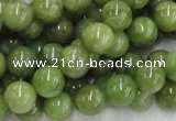 CPO03 15.5 inches 10mm round olivine gemstone beads wholesale