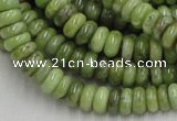 CPO06 15.5 inches 4*10mm rondelle olivine gemstone beads wholesale