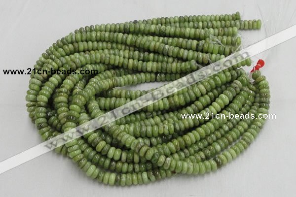 CPO06 15.5 inches 4*10mm rondelle olivine gemstone beads wholesale