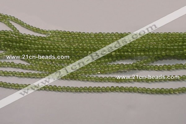 CPO100 15 inches 2mm round natural peridot beads wholesale