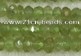 CPO118 15.5 inches 2*4mm faceted rondelle peridot gemstone beads