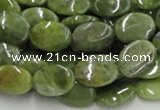 CPO12 15.5 inches 10*14mm oval olivine gemstone beads wholesale