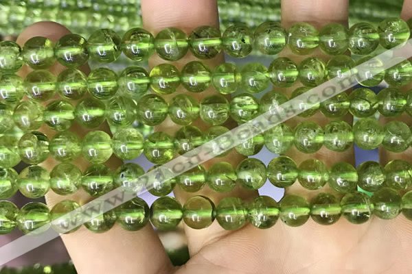 CPO132 15.5 inches 6.5mm - 7mm round natural peridot beads wholesale