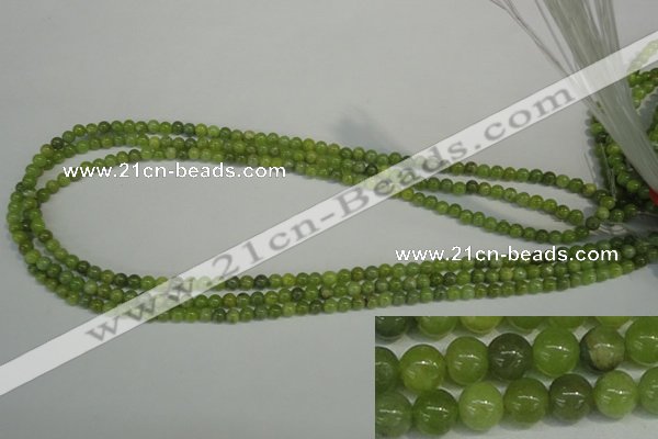 CPO20 15.5 inches 4mm round olivine gemstone beads wholesale