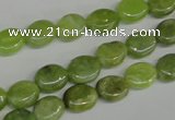 CPO32 15.5 inches 8*10mm oval olivine gemstone beads wholesale