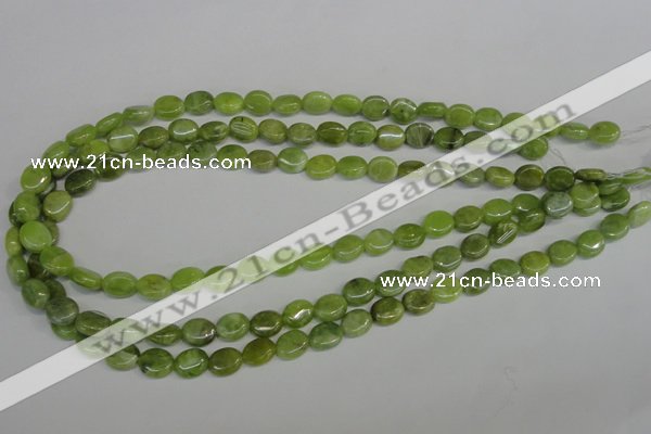 CPO32 15.5 inches 8*10mm oval olivine gemstone beads wholesale