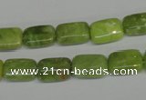 CPO35 15.5 inches 8*12mm rectangle olivine gemstone beads wholesale