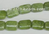 CPO36 15.5 inches 10*14mm rectangle olivine gemstone beads wholesale