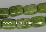 CPO37 15.5 inches 13*18mm rectangle olivine gemstone beads wholesale