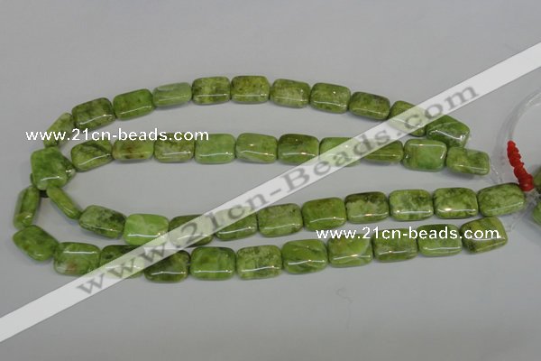 CPO37 15.5 inches 13*18mm rectangle olivine gemstone beads wholesale