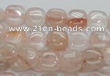 CPQ04 15.5 inches 10*10mm square natural pink quartz beads