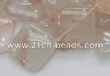 CPQ09 15.5 inches 20*20mm diamond natural pink quartz beads