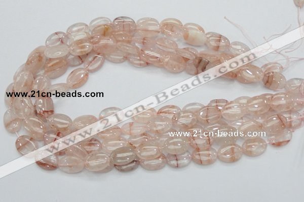 CPQ11 15.5 inches 13*18mm oval natural pink quartz beads wholesale