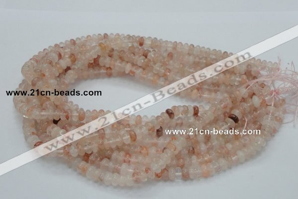 CPQ14 15.5 inches 5*8mm rondelle natural pink quartz beads