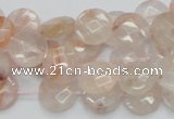 CPQ16 15.5 inches 12mm faceted coin natural pink quartz beads