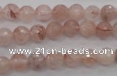 CPQ203 15.5 inches 8mm faceted round natural pink quartz beads