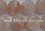 CPQ208 15.5 inches 18mm faceted round natural pink quartz beads