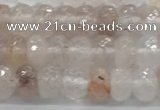 CPQ210 15.5 inches 4*6mm faceted rondelle natural pink quartz beads