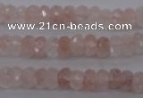 CPQ211 15.5 inches 5*8mm faceted rondelle natural pink quartz beads