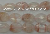 CPQ218 15.5 inches 10*14mm faceted oval natural pink quartz beads