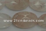 CPQ222 15.5 inches 20*30mm faceted oval natural pink quartz beads