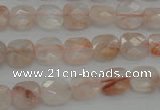 CPQ231 15.5 inches 10*10mm faceted square natural pink quartz beads