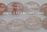 CPQ241 15.5 inches 15*20mm oval natural pink quartz beads