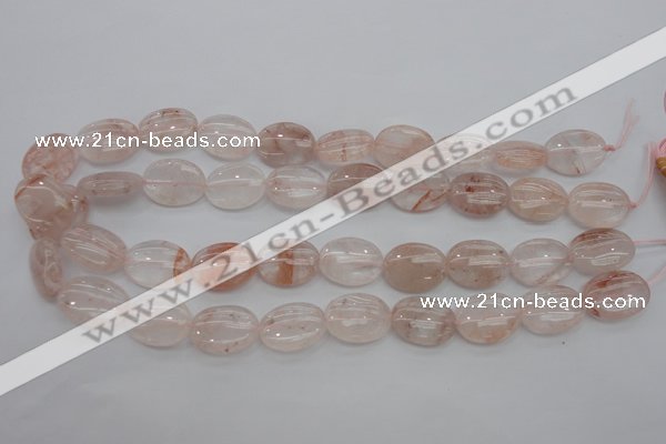 CPQ241 15.5 inches 15*20mm oval natural pink quartz beads