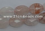 CPQ244 15.5 inches 13*18mm faceted oval natural pink quartz beads