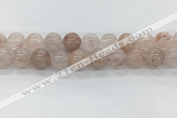 CPQ255 15.5 inches 14mm round natural pink quartz beads wholesale