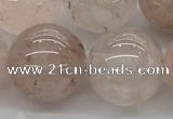 CPQ257 15.5 inches 18mm round natural pink quartz beads wholesale