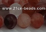 CPQ304 15.5 inches 12mm round matte pink quartz beads wholesale