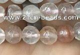 CPQ311 15.5 inches 6mm faceted round pink quartz beads wholesale