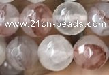 CPQ313 15.5 inches 10mm faceted round pink quartz beads wholesale