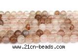 CPQ342 15.5 inches 8mm round pink quartz gemstone beads