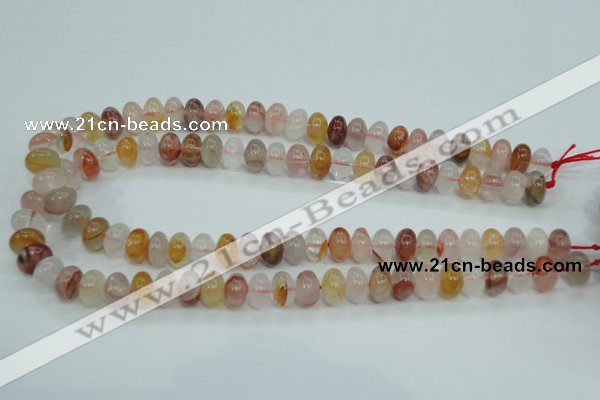 CPQ36 15.5 inches 8*12mm rondelle natural pink quartz beads