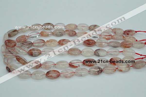 CPQ45 15.5 inches 13*18mm oval natural pink quartz beads