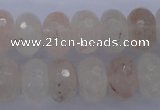 CPQ70 15.5 inches 10*16mm faceted rondelle natural pink quartz beads