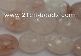 CPQ74 15.5 inches 15*20mm faceted rice natural pink quartz beads