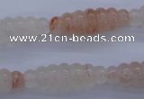 CPQ95 15.5 inches 10*30mm carved rice natural pink quartz beads