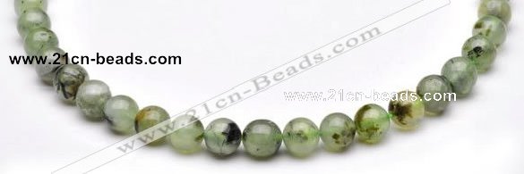 CPR03 AB grade natural prehnite 10mm round beads Wholesale