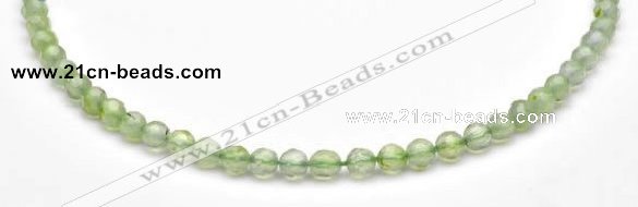 CPR04 A+ grade 6mm faceted round natural prehnite stone beads