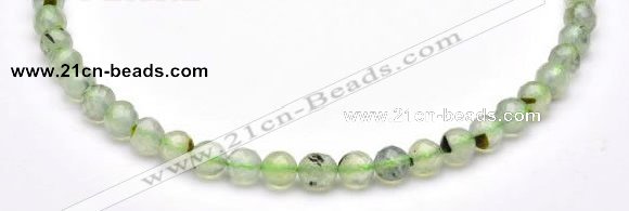 CPR05 A+ grade 8mm faceted round natural prehnite stone beads