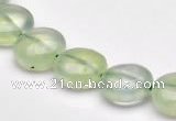 CPR08 A grade 12mm flat round natural prehnite gemstone beads