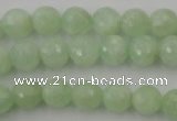 CPR113 15.5 inches 10mm faceted round natural prehnite beads wholesale