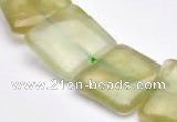 CPR16 A grade 18*18mm square natural Prehnite gemstone beads