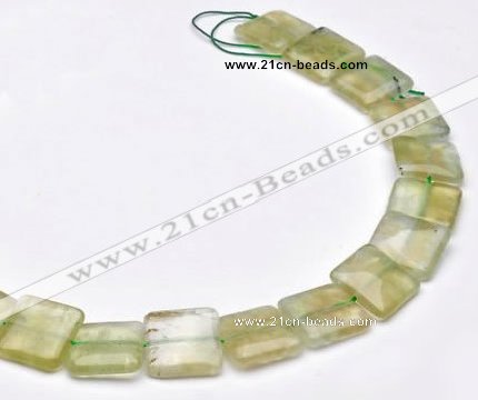 CPR16 A grade 18*18mm square natural Prehnite gemstone beads