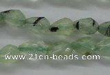 CPR204 15.5 inches 5*8mm faceted teardrop natural prehnite beads